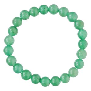 Jade Dark Green Bracelet for Women Men's Gifts - Protection Healing Crystal Bracelet - 8mm Gemstone Beaded Adjustable